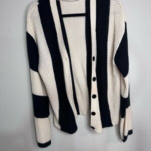 Striped Black and White Women's Sweater